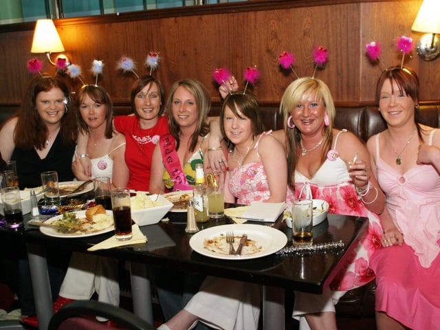 Marisa McGinley on her Hen Night with some of the girls.