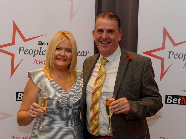 Pamela and Martin Mullan attended Derry Journal People of the Year Awards held in the Everglades Hotel on Thursday evening last. Photo: George Sweeney. DER2139GS – 041