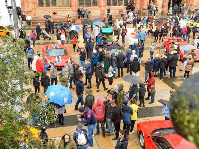 Guildhall Square during Super Car Sunday in aid of the Mayorâ€TMs Charity Appeal for Foyle Down Syndrome Trust. Picture Martin McKeown. 03.10.21