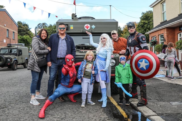 Everyone wanted in on the act with the characters from NI SuperHeros. Pic by Norman Briggs, rnbphotographyni
