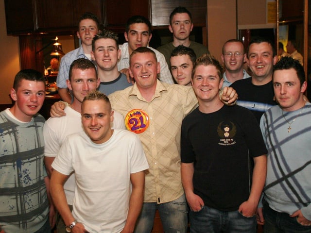 Darren Sheerin enjoying his 21st birthday party with the boys.