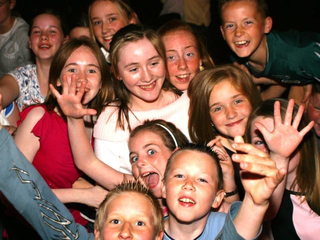 Stephanie Gallagher is swamped by friends during her birthday celebrations.