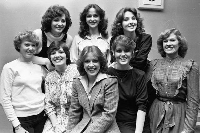 1980... Derry beauty queens who judged the heats of the Miss Super Queen competition. Front, from left, are Eilish Harkin, Bernadette Cassidy, Valerie Carey, Geraldine McGrory and Betty Brown (organiser). At back are Maureen Hetherington, Maura Dixon and Mary McDaid.