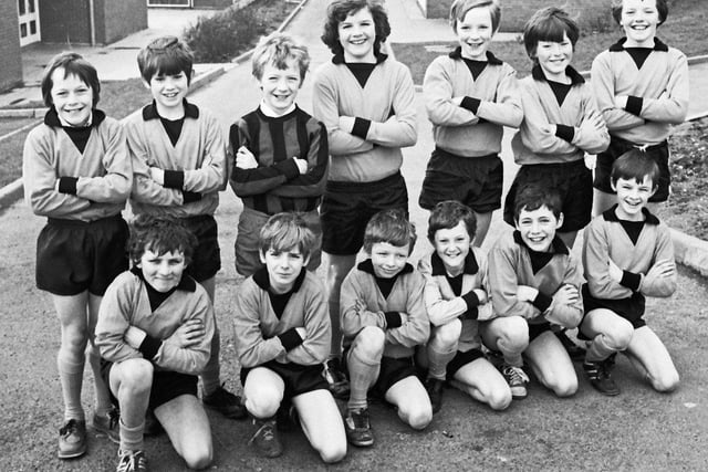 1981... St John's PS football team who defeated All Saints PS, Ballymena, in the semi-finals of the NI Primary Schools' Cup.