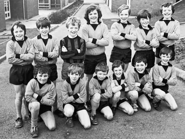 1981... St John's PS football team who defeated All Saints PS, Ballymena, in the semi-finals of the NI Primary Schools' Cup.