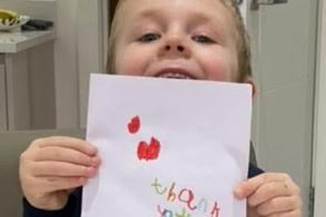 'Thank you police', says one pupil at High Oakham Primary School.