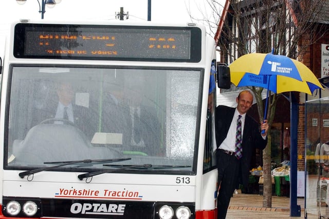 In 2003 Rotherham MP John Healy launched the new Manvers bus service at Wath