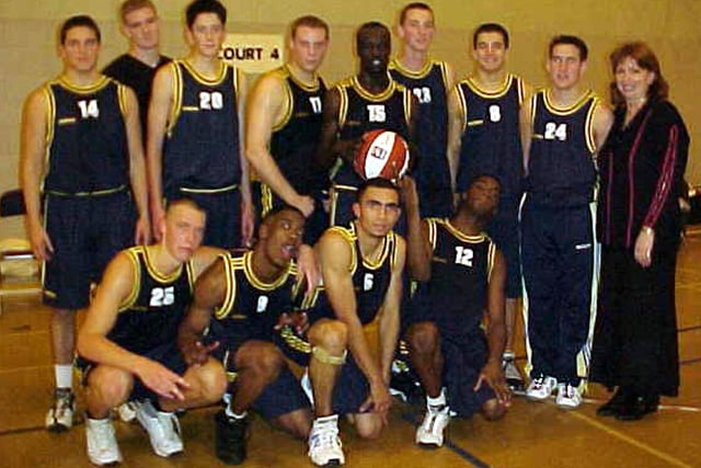 Sheffield Sabres U20s men's basketball team, photographed on October 24, 1999