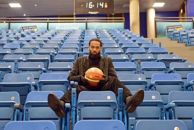 Nicholas Lewis from the Sheffield Sharks. start of a coaching initiative called Make work it Global