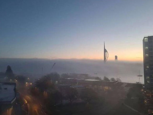 Pics looking over Portsmouth Harbour on Friday
