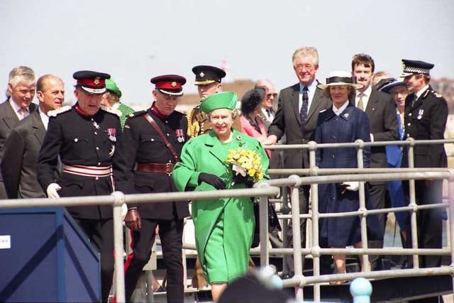 A warm greeting for Her Majesty Queen Elizabeth II and Prince Philip on their visit in 1993.