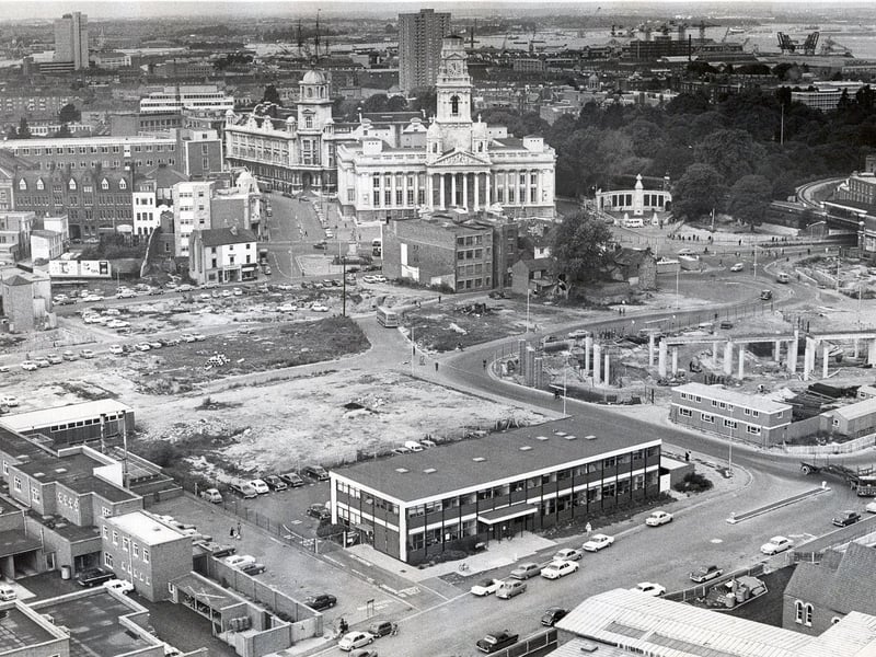 The Guildhall area of Portsmouth in 1970.