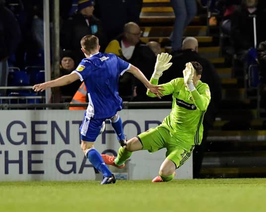 Jon McLaughlin in action for Sunderland against Bristol Rovers.