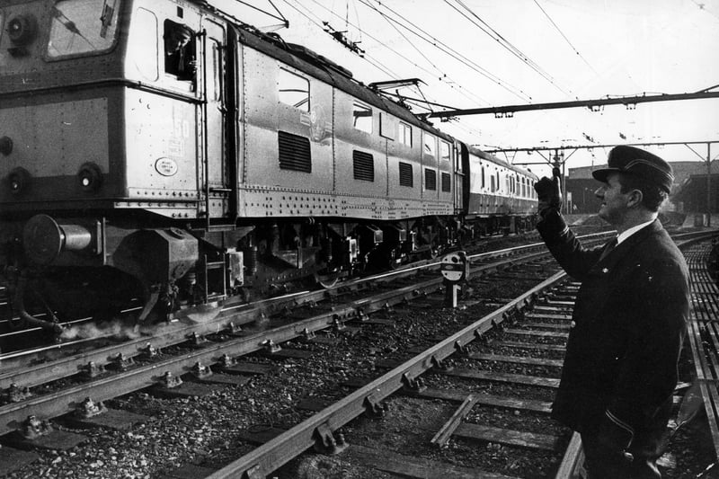 One of the last trains to leave Sheffield Victoria Station in January 1970.