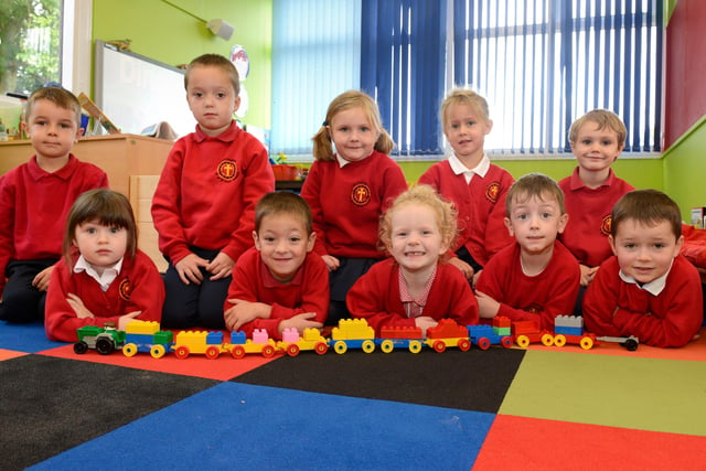 The new reception class pupils at Whittingham First School.