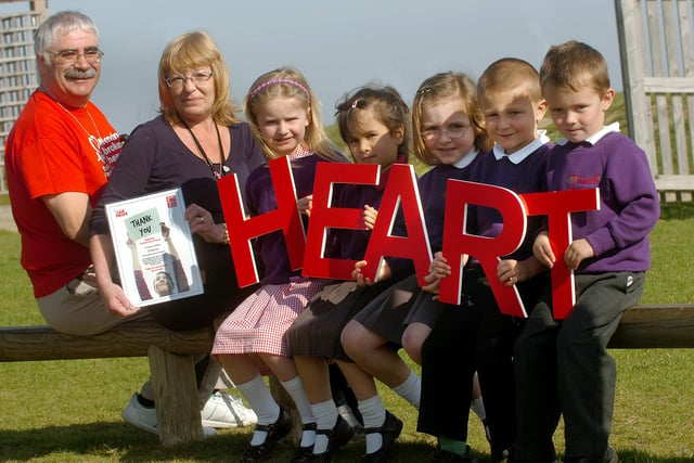 Reception pupils at Highfield Community Primary School, Fordfoeld Road, Sunderland, where £1,500 was raised for the Heart Foundation in 2012.