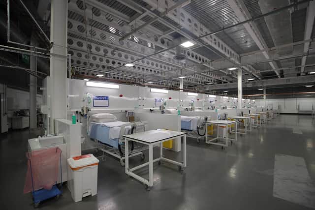 The NHS Nightingale temporary hospital at the convention centre in Harrogate (photo by Danny Lawson / POOL / AFP).
