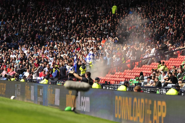 Fans celebrated Sibbald's semi-final winner on a glorious day at Hampden