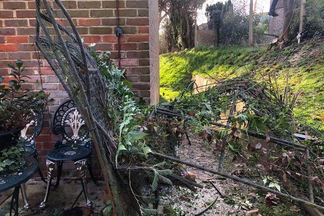 Storm Bella brought down a tree at a home in Wickham