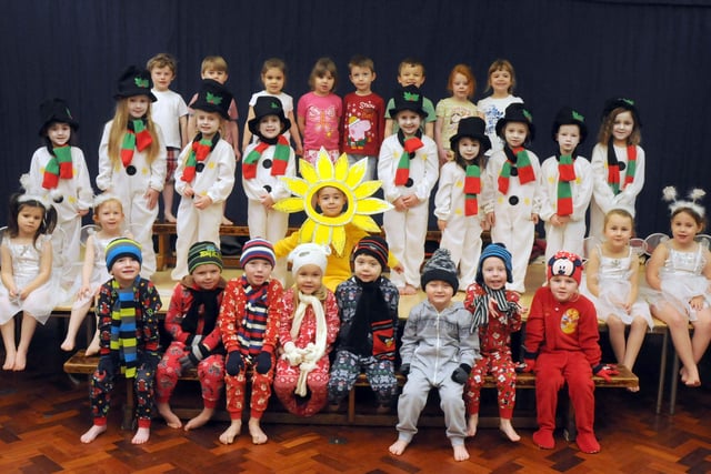 Who do you recognise in the Hedworth Lane Primary School Nativity from 7 years ago?