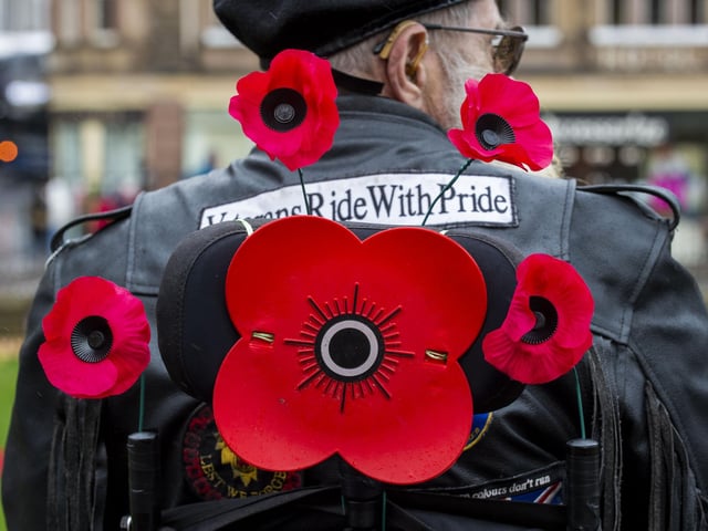 A few veterans were able to join in the virtual service at the Garden of Remembrance