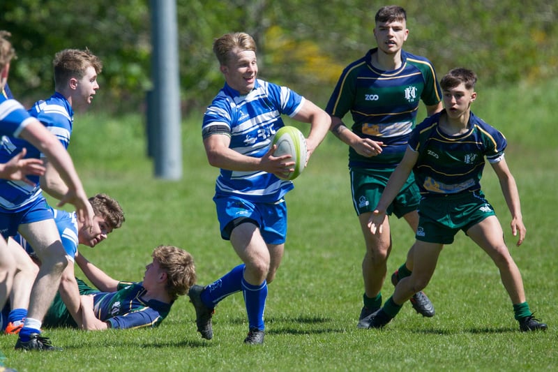 Mason Cullen for Jed Thistle playing against Hawick at Melrose at the weekend