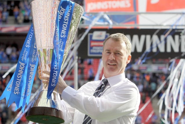 Chesterfield beat Swindon Town at Wembley to win the Johnstone's Paint Trophy in 2012 under John Sheridan, but they were relegated back to League Two the same season.