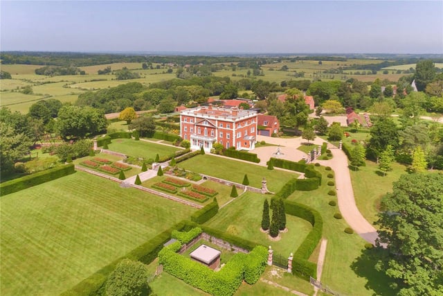 The beautiful Leasam House is situated to the west of the village of Playden, just under a mile from the ancient town of Rye. The Georgian mansion benefits from stunning interiors, huge gardens, and its own cinema and tennis court. Price: £8,950,000.