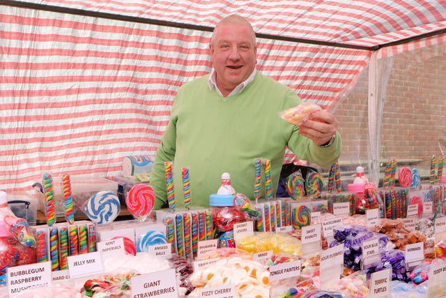 On Saturday, June 20, Chesterfield Market is back, next week there will be an artisan market. Pictured Darren Preece sweet stall holder on Chesterfield Market.