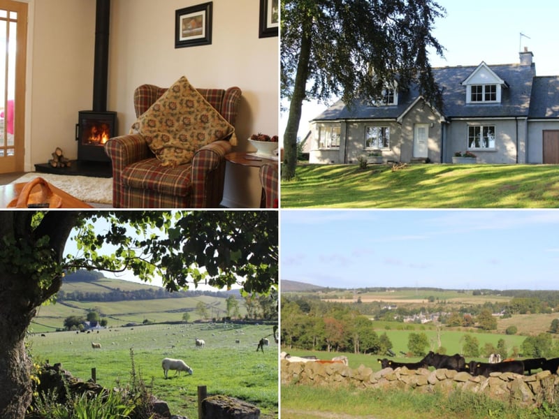 A cottage on the 400 acre Corskellie Farm, just outside the delightful Aberdeenshire village of Milltown of Rothiemay, Roualeyn offers spectacular views over fields filled with sheep and cows and the River Deveron. There are three bedrooms, two bathrooms and a patio with ping-pong. It's priced from around £665 for a week.