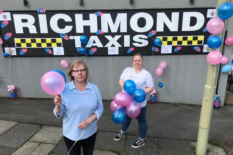 Joanne Jolly, left and Lauren Hall from Richmond Taxis South Shields remember Chloe and Liam.