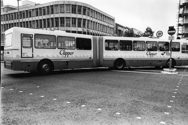 A famous bendy bus in Sheffield