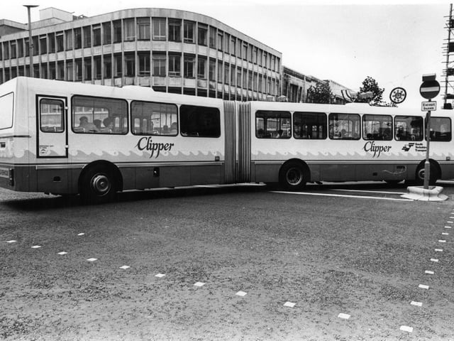 A famous bendy bus in Sheffield