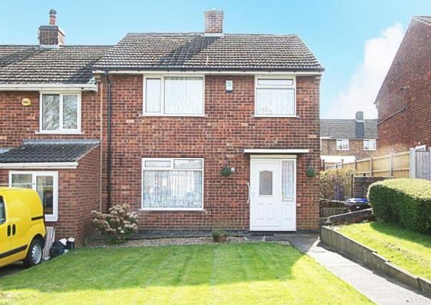 A three-bedroom end terrace house on a cul-de-sac, this property is on sale with a guide price of £120,000. It is being marketed by Blundells at Crystal Peaks. (https://www.zoopla.co.uk/for-sale/details/54726678)