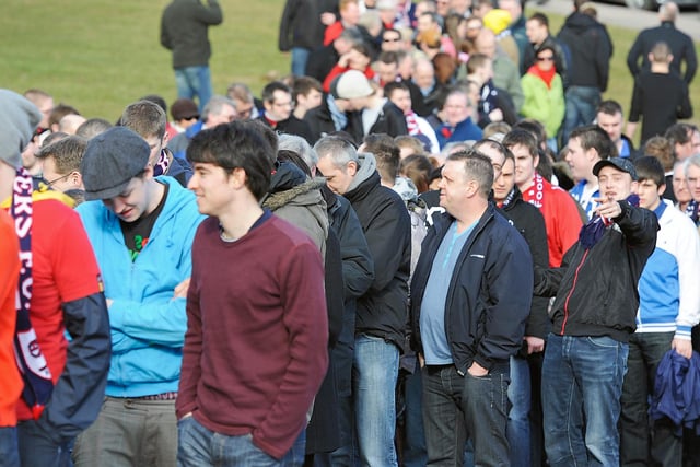 Raith Rovers fans queue ahead of kick-off - Active Nation Scottish Cup quarter-final match against Dundee FC at Dens Park, Dundee, March 13, 2010