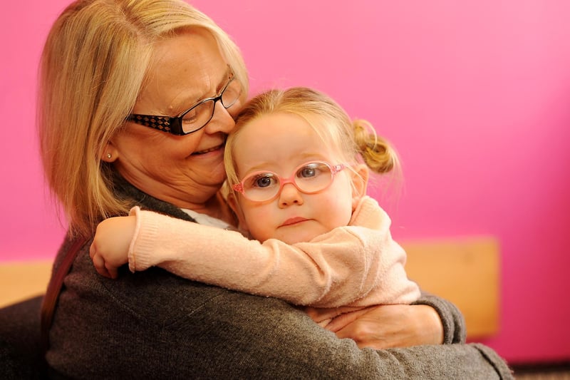At Linton Lane Centre,  Kirkcaldy, are  Rita Allison with granddaughter Arianna aged 2  (Pic:  Fife Photo Agency)