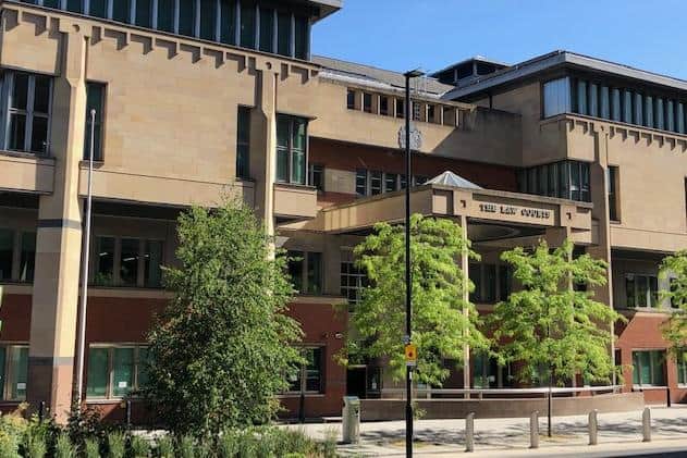 Sheffield Crown Court, pictured, heard how a thug has been given a suspended prison sentence after he was involved in an attack on a young man near a park.