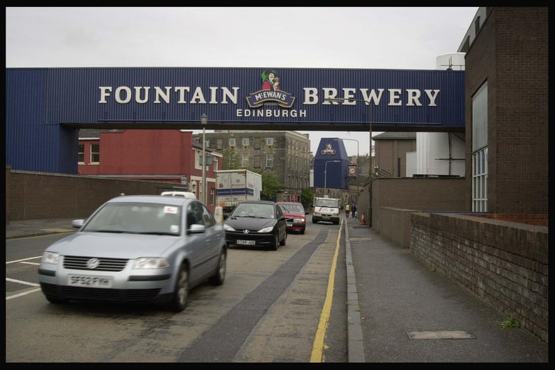 The famous Fountain Brewery flyover at Fountainbridge pictured in 2003.