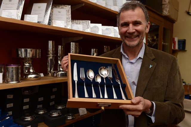 If you're looking for traditional Sheffield wares, this is the place - The Famous Sheffield Shop on Ecclesall Road sells locally-made stainless steel cutlery as well as many other items that demonstrate the city's metalworking prowess. (https://www.sheffield-made.com)