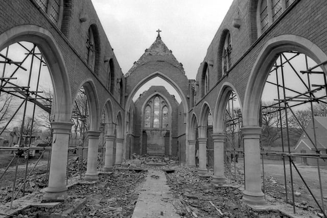 The 105-year-old Church of St Aidan in Herrington faced demolition, or a restoration bill of £200,000 in April 1991.