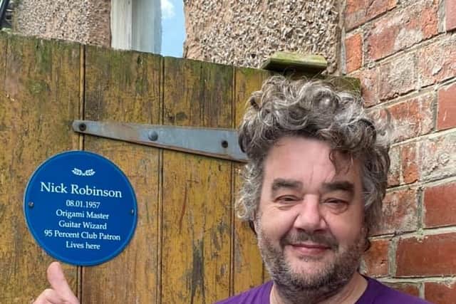 Nick Robinson at home - with his very own blue plaque