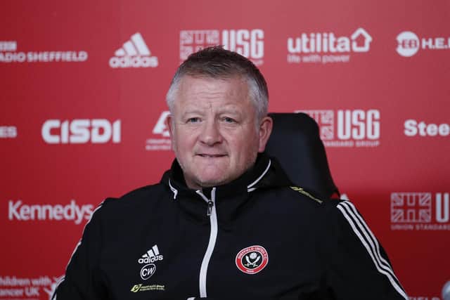 Sheffield United manager Chris Wilder takes his team to Chelsea this weekend Simon Bellis/Sportimage