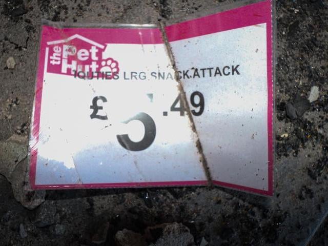 All that remains of the pet shop that once frequented the site.