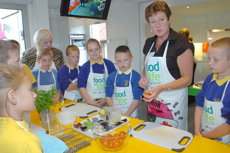 Year 5 pupils at Bishop Harland School were pictured during a cookery lesson in 2009. Do you recognise any of the students?