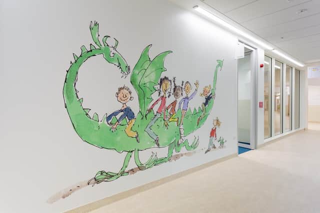 Quentin Blake's artwork on the ward. Credit Jules Lister