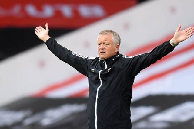 Sheffield United manager Chris Wilder is preparing to lead his team into battle against Chelsea: MICHAEL REGAN/POOL/AFP via Getty Images