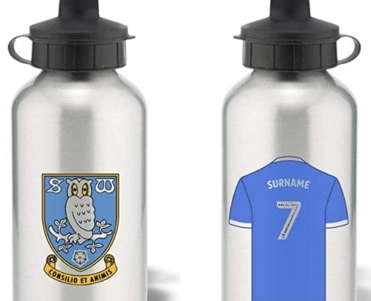 Wednesday supporters can keep themselves hydrated in style with their own personalised aluminium water bottle. Price £12.99 plus £2.75 delivery from Amazon.