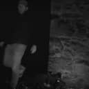 This is the moment before South Yorkshire ghost investigator Andrew Pollard believes he caught a spook on camera. The picture shows Andrew walking through a ruined mill near Matlock, a split second before a 'ghost' appears to walk past him on a video