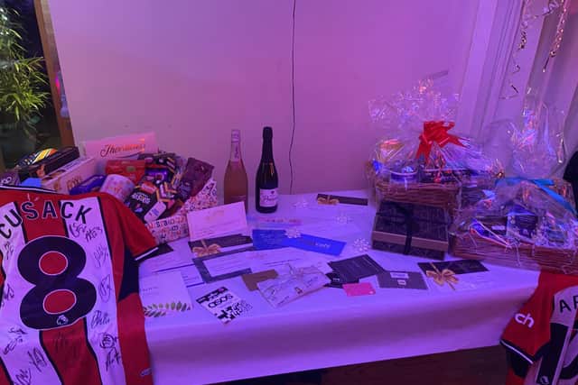 The prize table at the Maddy Cusack Foundation Christmas raffle last year. Credit: Nicole Collins