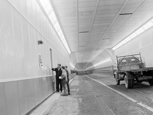 Clyde Tunnel interior. The tunnel opened in 1963.